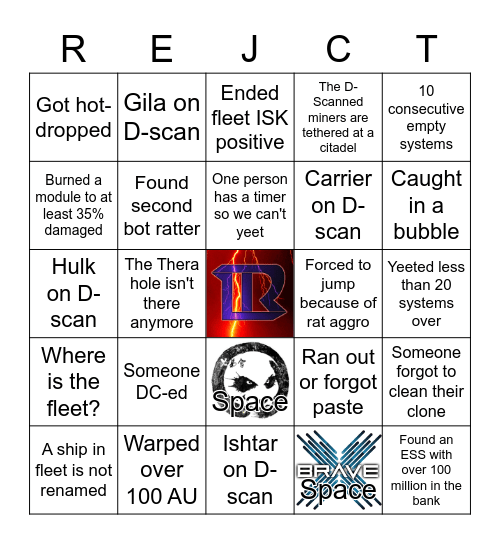 Legendary Nullsec Roam Bingo Card