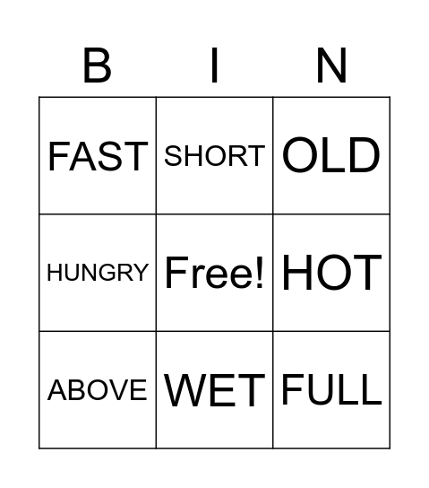 Bingo Card