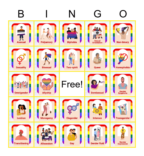 Pride Bingo Card