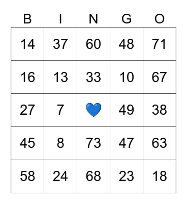 C H I C H I Bingo Card
