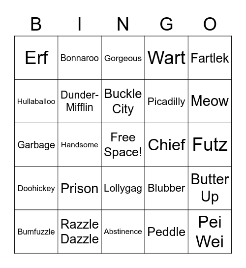 LFG Bingo Card