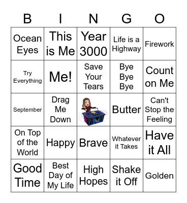 DJ Czekay's Pop Song Bingo Card
