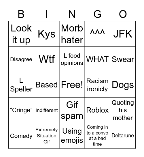 GGM Bingo Card
