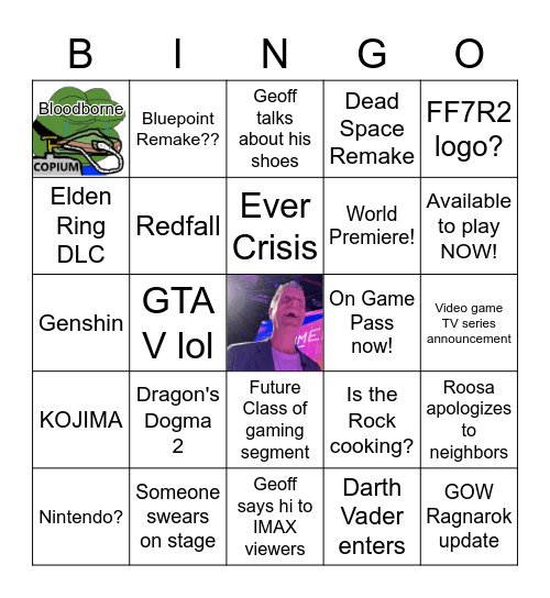 Summer Games Fest 2022 Bingo Card