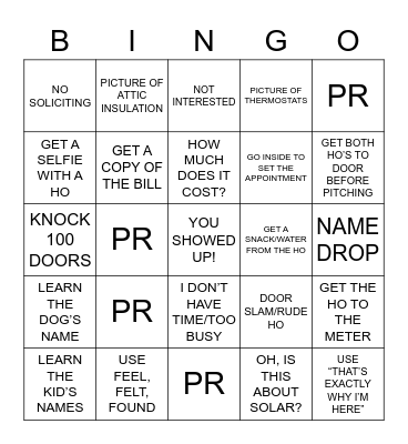 FRIDAY FUNDAY Bingo Card