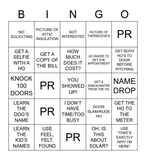 FRIDAY FUNDAY Bingo Card