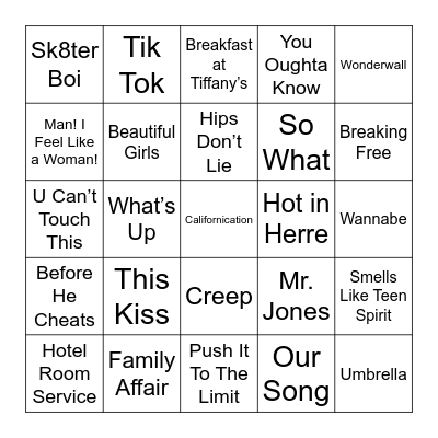 YP Bingo Card