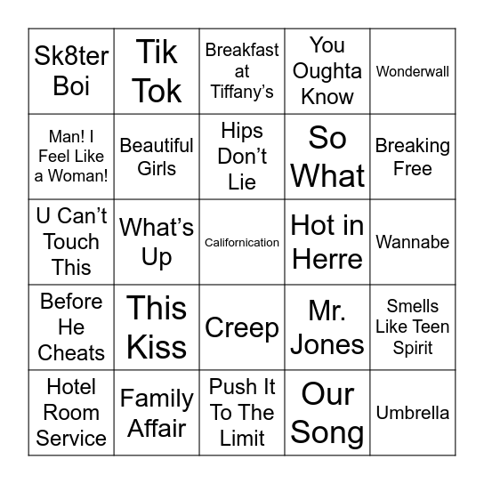 YP Bingo Card