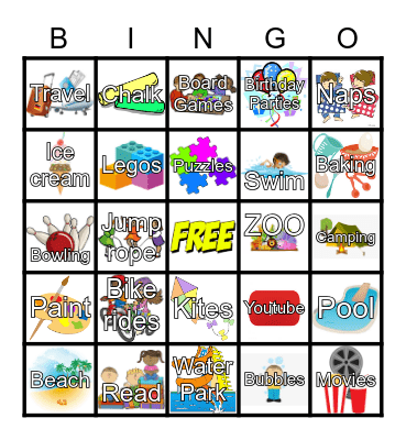 Have a BEARY good Summer! Bingo Card