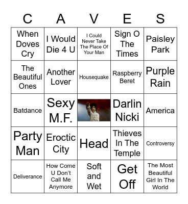 Happy Birthday Prince Bingo Card