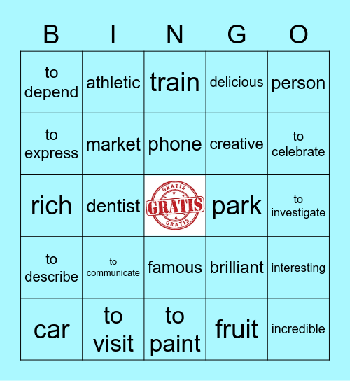 Los cognados (EN) Bingo Card