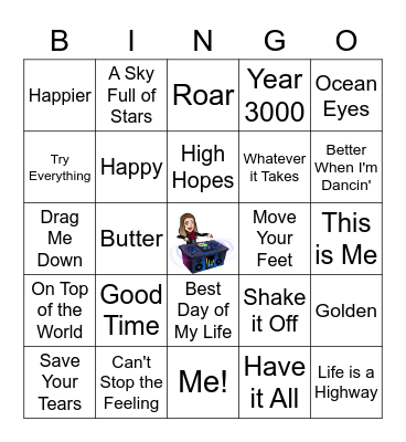 DJ Czekay's Pop Song Bingo Card
