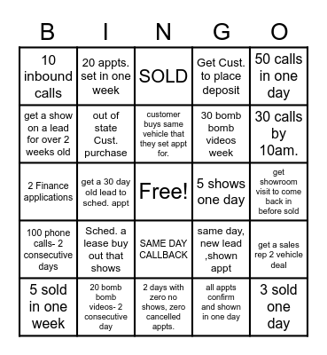 BDC BINGO Card