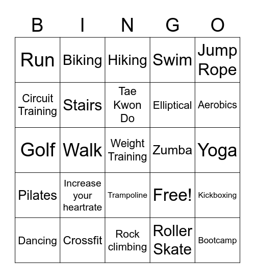 WMC WHY/Social Step Challenge Bingo Card