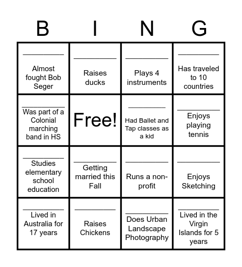 LOGAN'S CREW BINGO Card