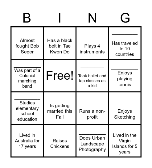 LOGAN'S CREW BINGO Card