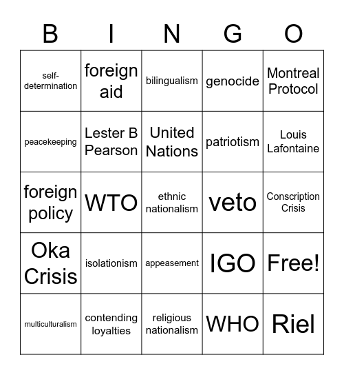 20-1 Review Bingo Card