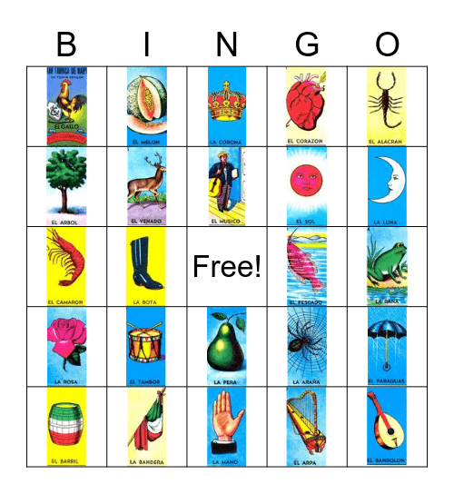 Loteria Bingo Card