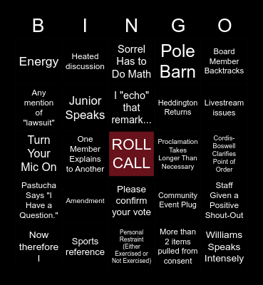 Board BINGO - July 2022 Bingo Card