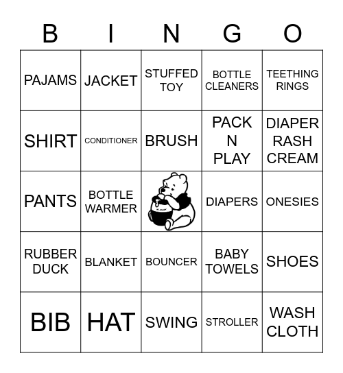 BABY SHOWER BINGO Card