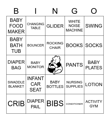 BABY SHOWER Bingo Card