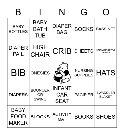 BABY SHOWER Bingo Card