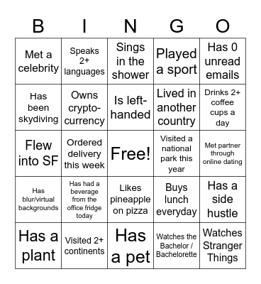 BizOps Bingo Card