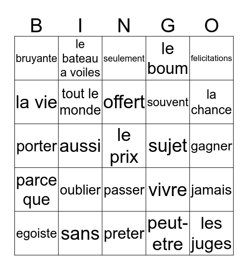 Fr. 2 Reves Bingo Card