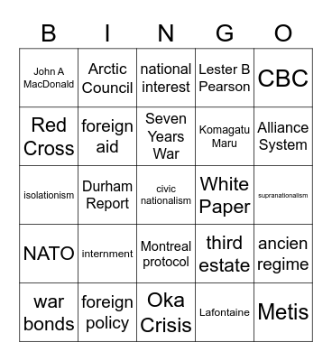 20-1 Review Bingo Card