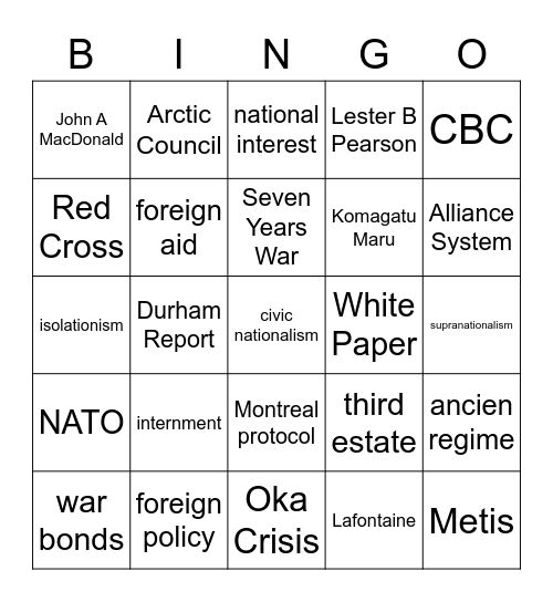 20-1 Review Bingo Card