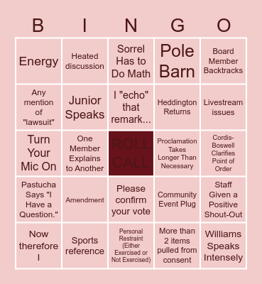 Board BINGO - July 2022 Bingo Card