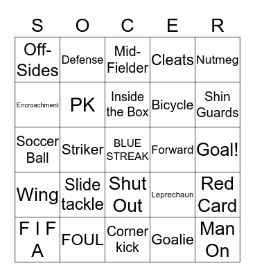 BLUESTREAK BINGO Card