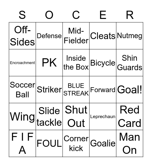BLUESTREAK BINGO Card