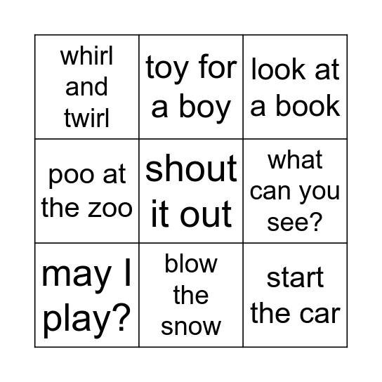 Phonics Bingo! Bingo Card