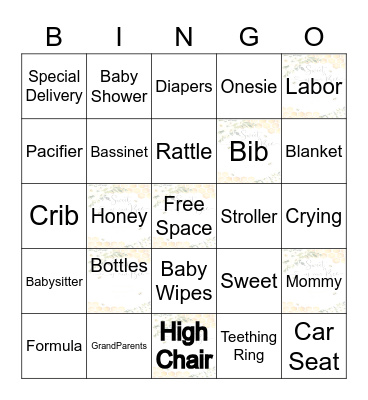 Sweet As Can Bee Bingo Card