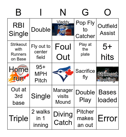 Baseball Bingo Card