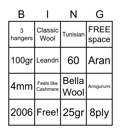 Die Wolwinkel Bingo Card