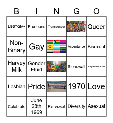 Pride Bingo - FD Bingo Card