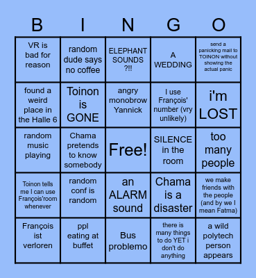 HALLE 6 STAGE Bingo Card
