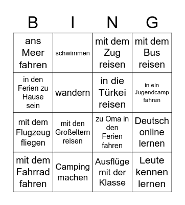 Gefällt dir...? Bingo Card