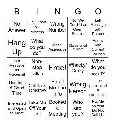 CALL DAY BINGO Card