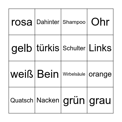 Kurstag 4 Bingo Card