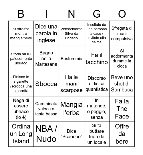 Tlonbola Bingo Card