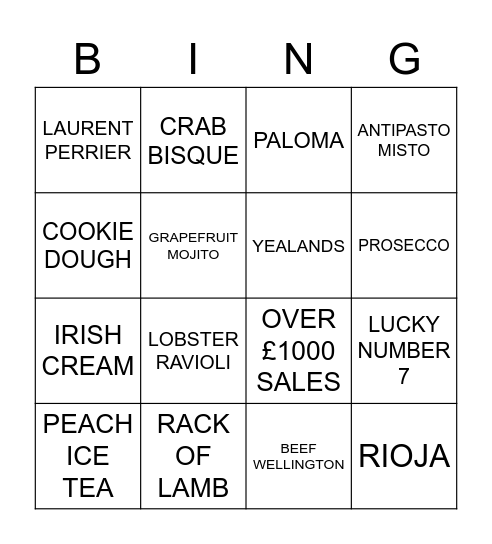 ROYAL ASCOT Bingo Card