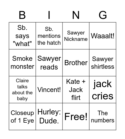Loschd Bingo Boingo Bingo Card