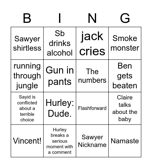 Loschd Bingo Boingo Bingo Card