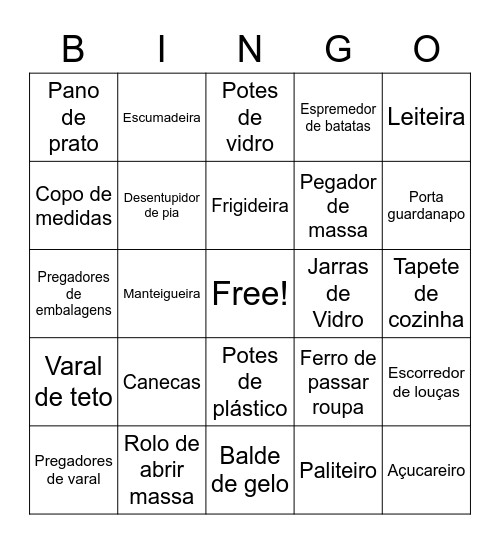 Charraiá N & J Bingo Card
