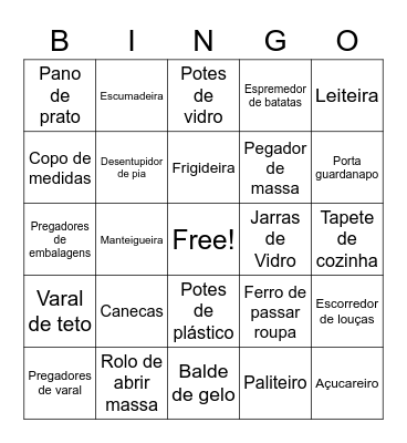 Charraiá N & J Bingo Card