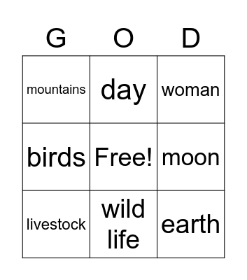 Exploring God's Love Bingo Card