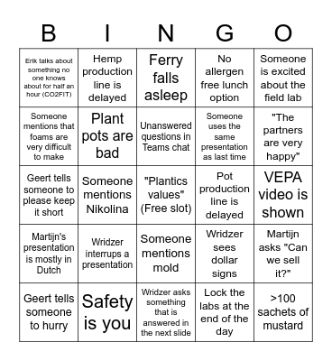 R&D Day June Bingo Card
